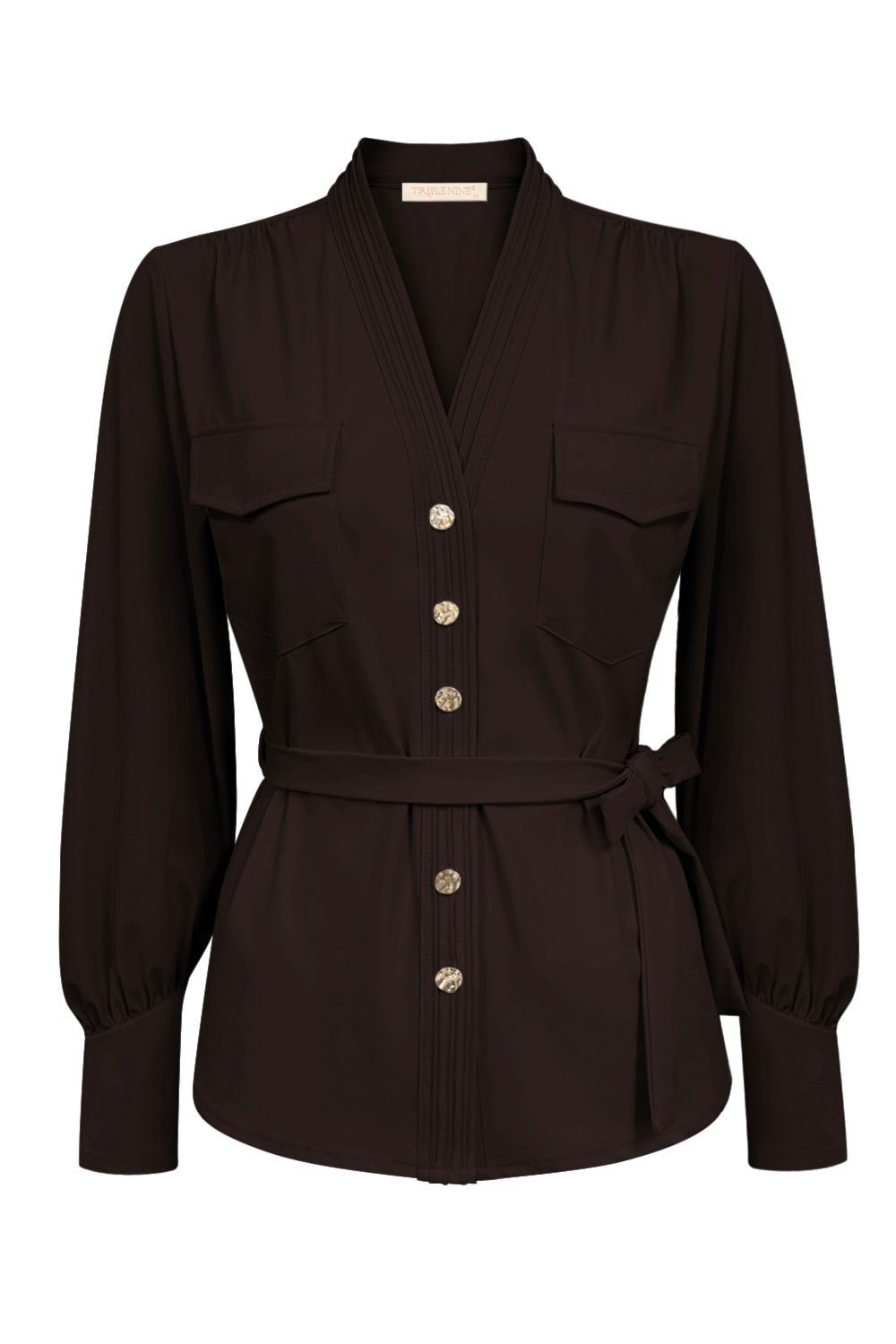 Triple Nine Blouse BLS5926 Dark Brown